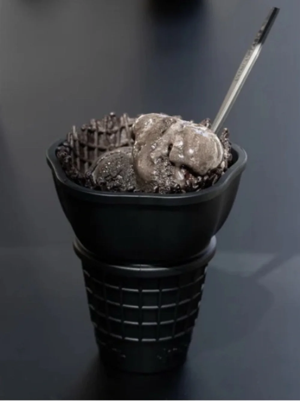 CJ Hendry x Jeni’s Ice Cream Ltd Edition Black Silicone Ice Cream Cone Bowl